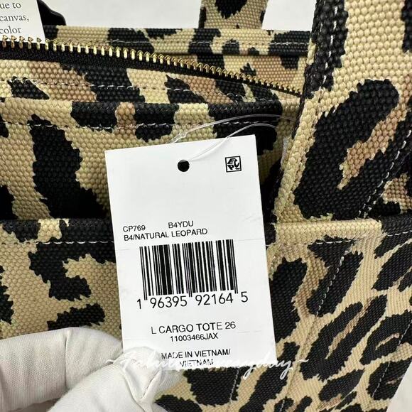 Coach Cargo Tote Bag 26 Crossbody With Leopard Print In Canvas CP769 + Dust Bag - Picture 4 of 8